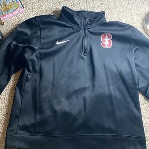 Nike Black Quarter-Zip Pullover with Stanford Logo
